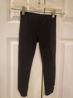Emma & Elsa Girls Solid Black Basic Leggings Size 4/5
